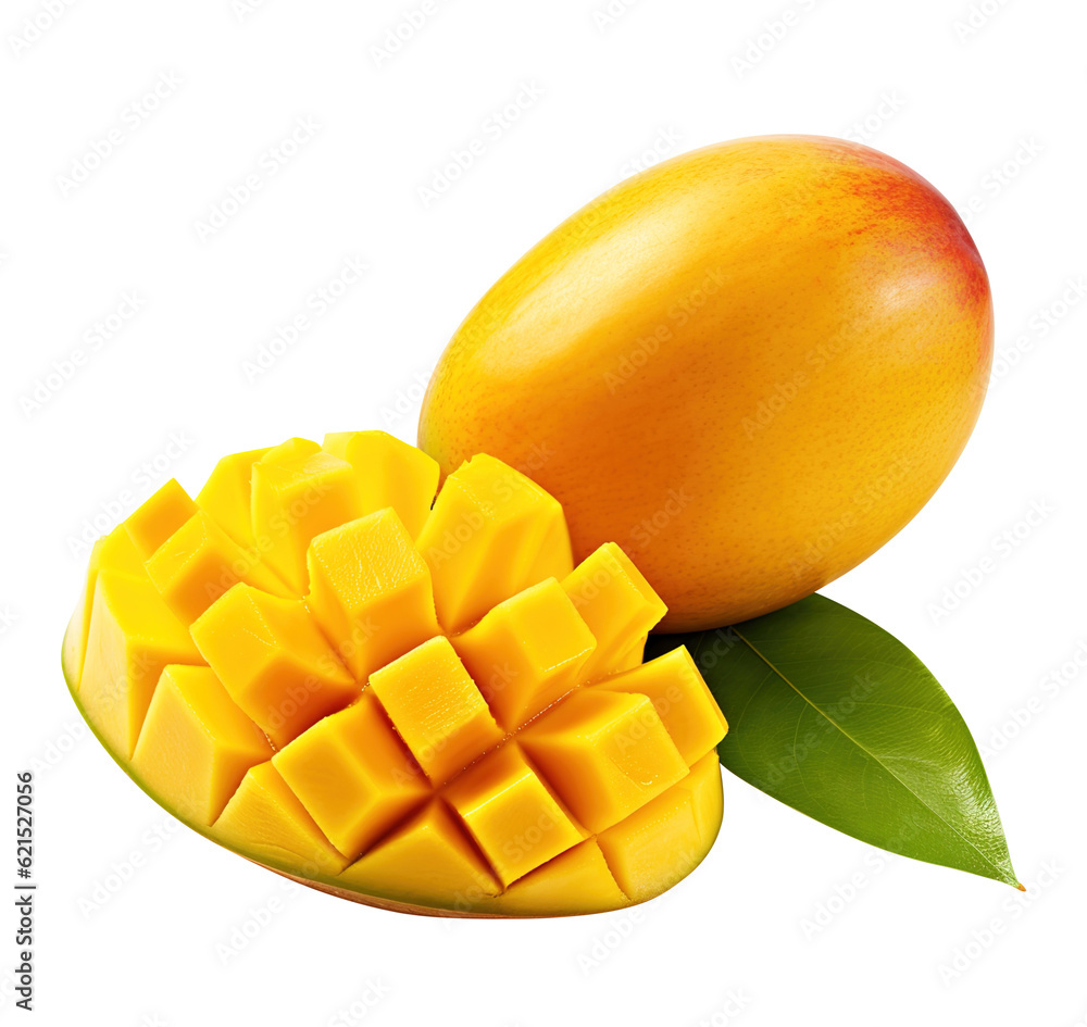 Delicious mango fruits cut out isolated on transparent background Remove png created with Generative AI, Clipping Path Delicious mango fruits cut out isolated on transparent background Remove png created with Generative AI, Clipping Path