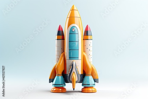 3d rendering rocket illustration