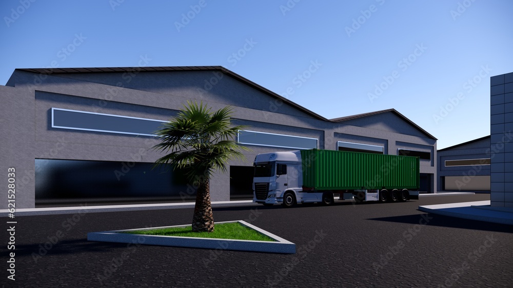 3d rendering of warehouse area for masterplan and site plan landscape architecture facade 3d rendering of warehouse area for masterplan and site plan landscape architecture facade