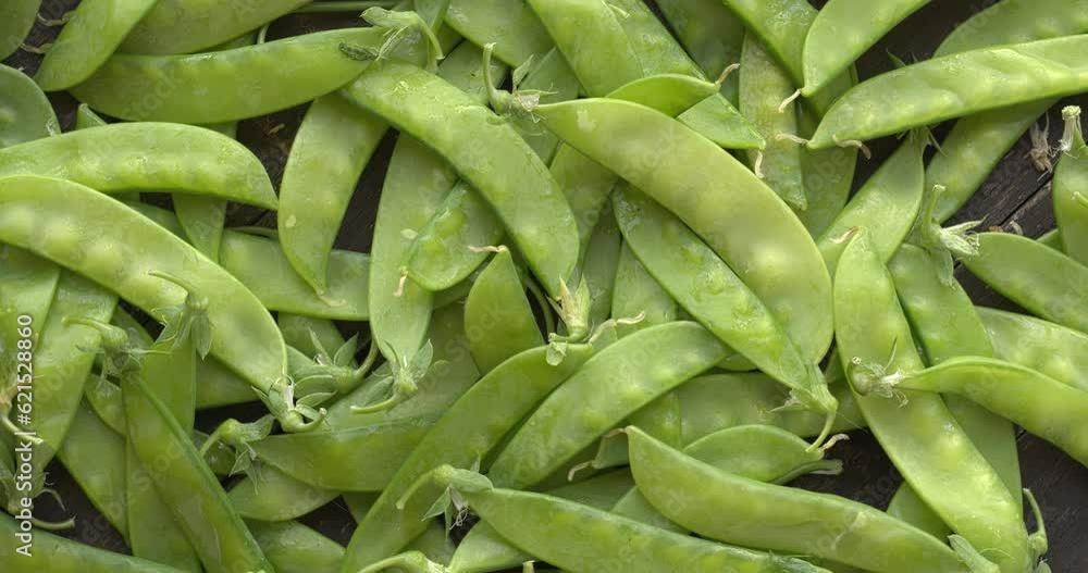 Raw sugar snap pea texture background. Table spin. Raw sugar snap pea texture background. Table spin.