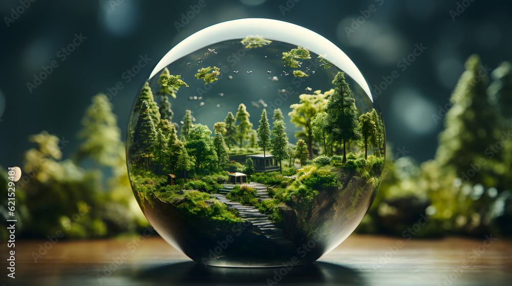 Mini Nature World In Glass Ball Mini Nature World In Glass Ball
