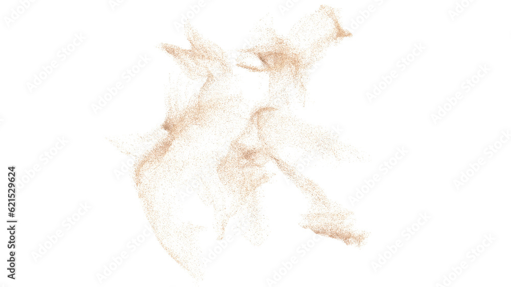 3D rendering of scattered sand granules or fine dirt on transparent background
3D rendering of scattered sand granules or fine dirt on transparent background