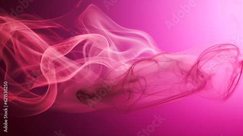 Line of pink smoke as it delicately dances across the frame, AI-Generated