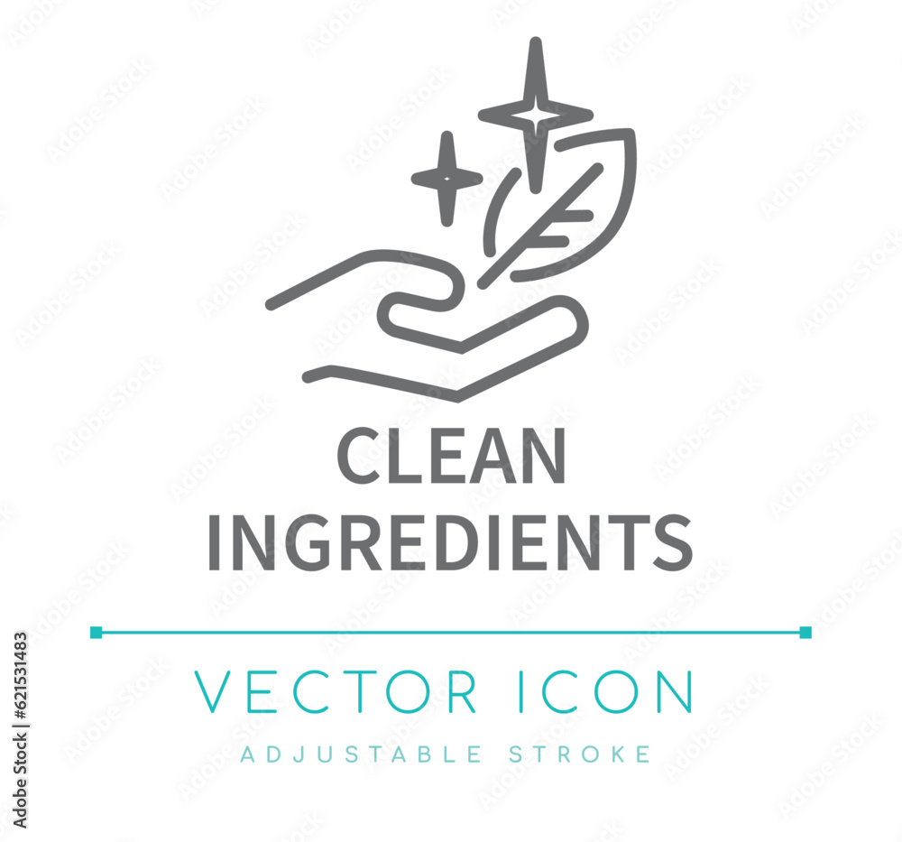 Clean Ingredients Food Line Icon