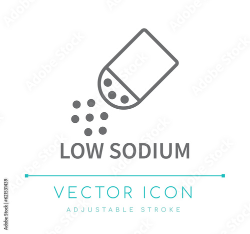 Low Sodium Line Icon