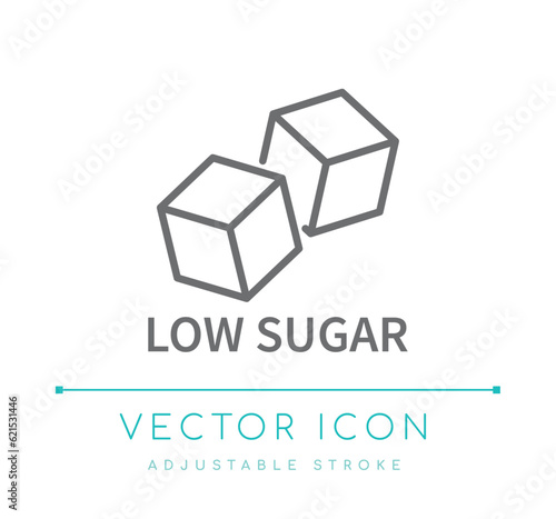Low Sugar Food Line Icon