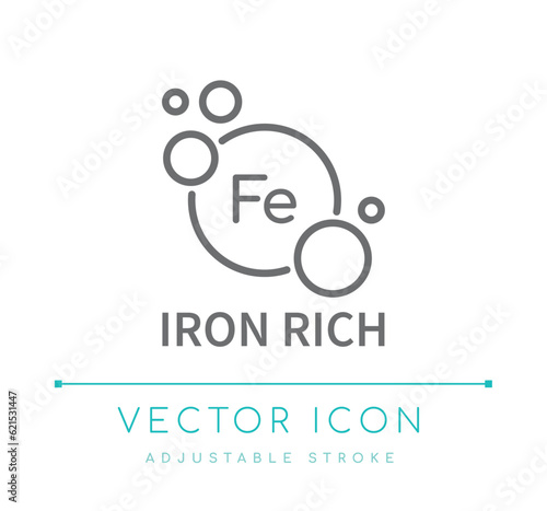 Iron Rich Food Line Icon photo
