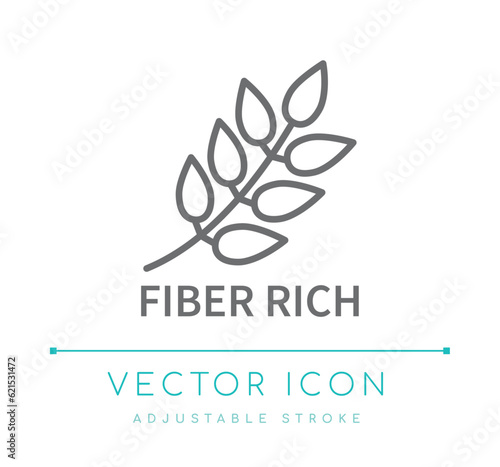 Fiber Rich Food Line Icon