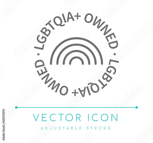 LGBTQIA Owned Business Line Icon