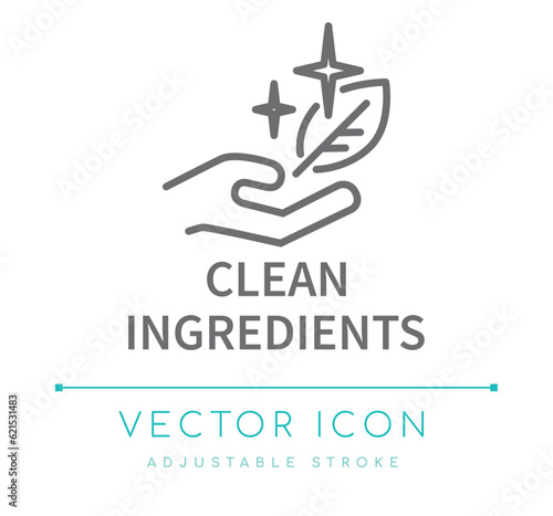 Clean Ingredients Food Line Icon