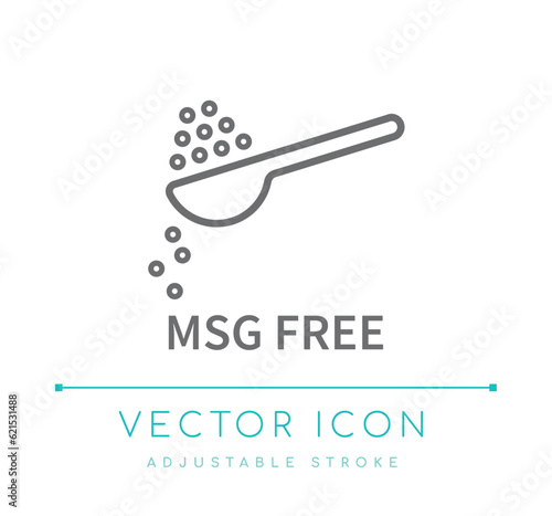 MSG Free Food Line Icon