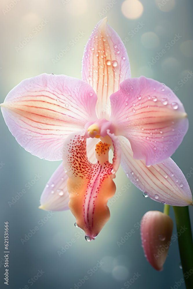 Pink Orchid Flower with Beautiful Bokeh Pink Orchid Flower with Beautiful Bokeh