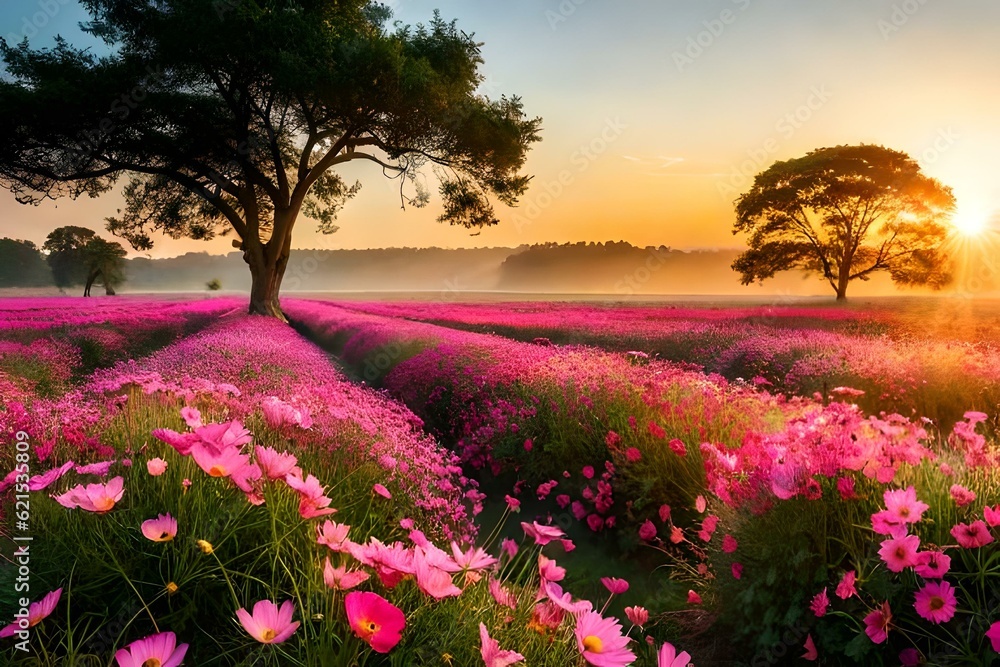 lavender field in the morning lavender field in the morning