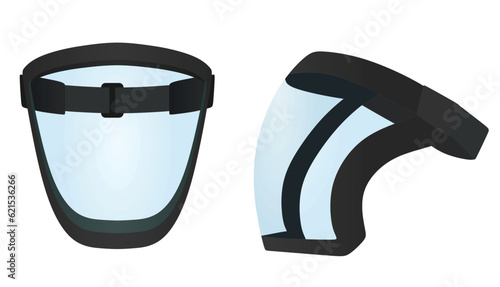 Face cover shield. vector illustration