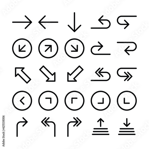 Illustration vector graphic a set of arrow icons