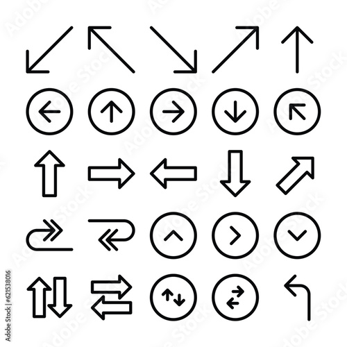 Obraz na płótnie Illustration vector graphic a set of arrow icons
