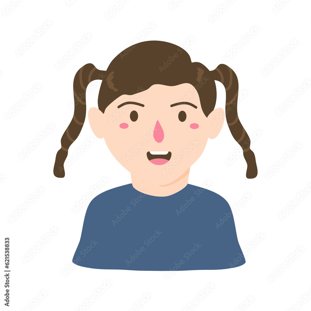 cheerful happy cute girl illustration cheerful happy cute girl illustration