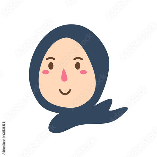 cute strong moslem girl character