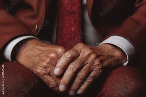 Elderly hands, Senior Citizen's Day. Generative AI