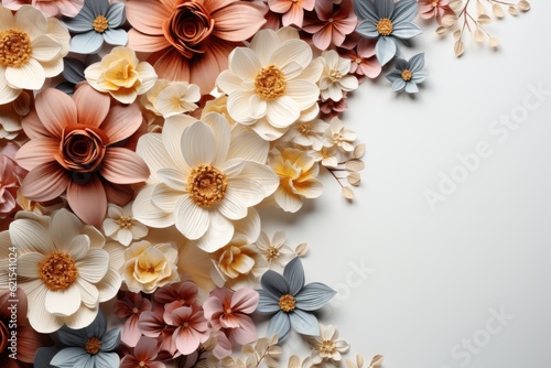 beautiful flowes background with text place