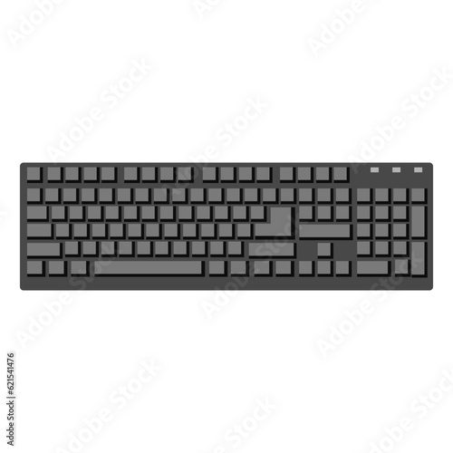 Keyboard for computer. The illustration is made in vector style on a white background