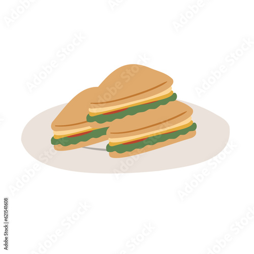 Summer picnic clipart set, picnic in park vector illustration, Images in flat cartoon style, Individual elements, fruit, vegetable, food, snack, sandwich, burger, meal, juice, cake