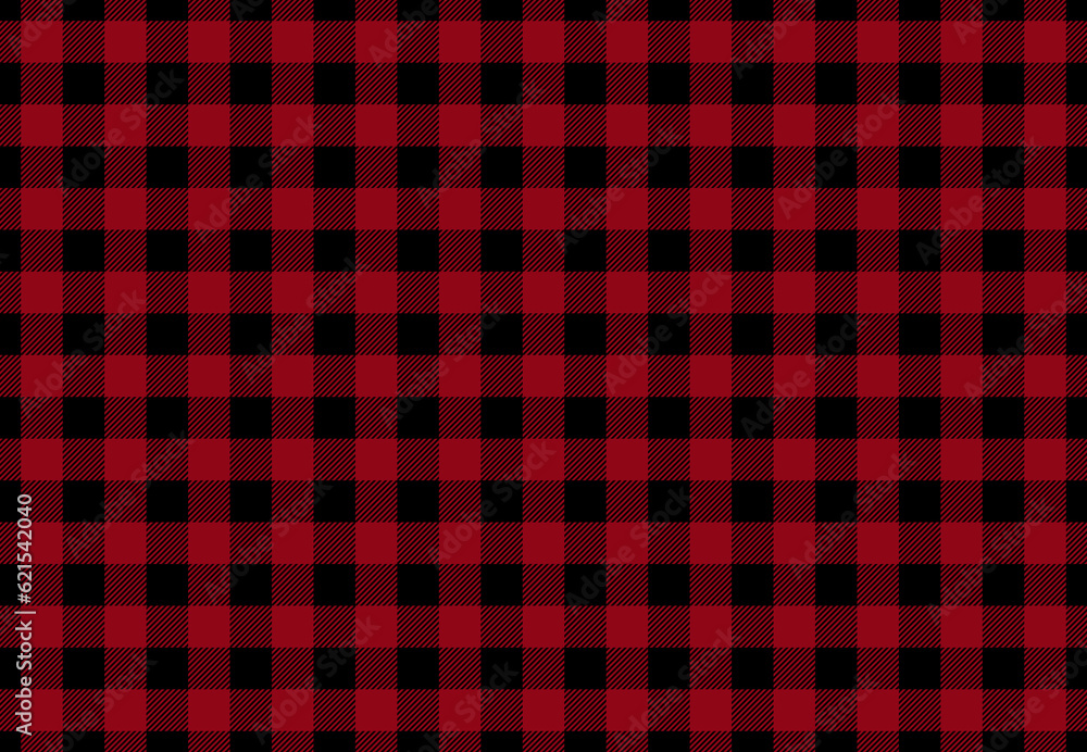 Φωτογραφία Interesting buffalo plaid pattern woven from black and red, two colors associate