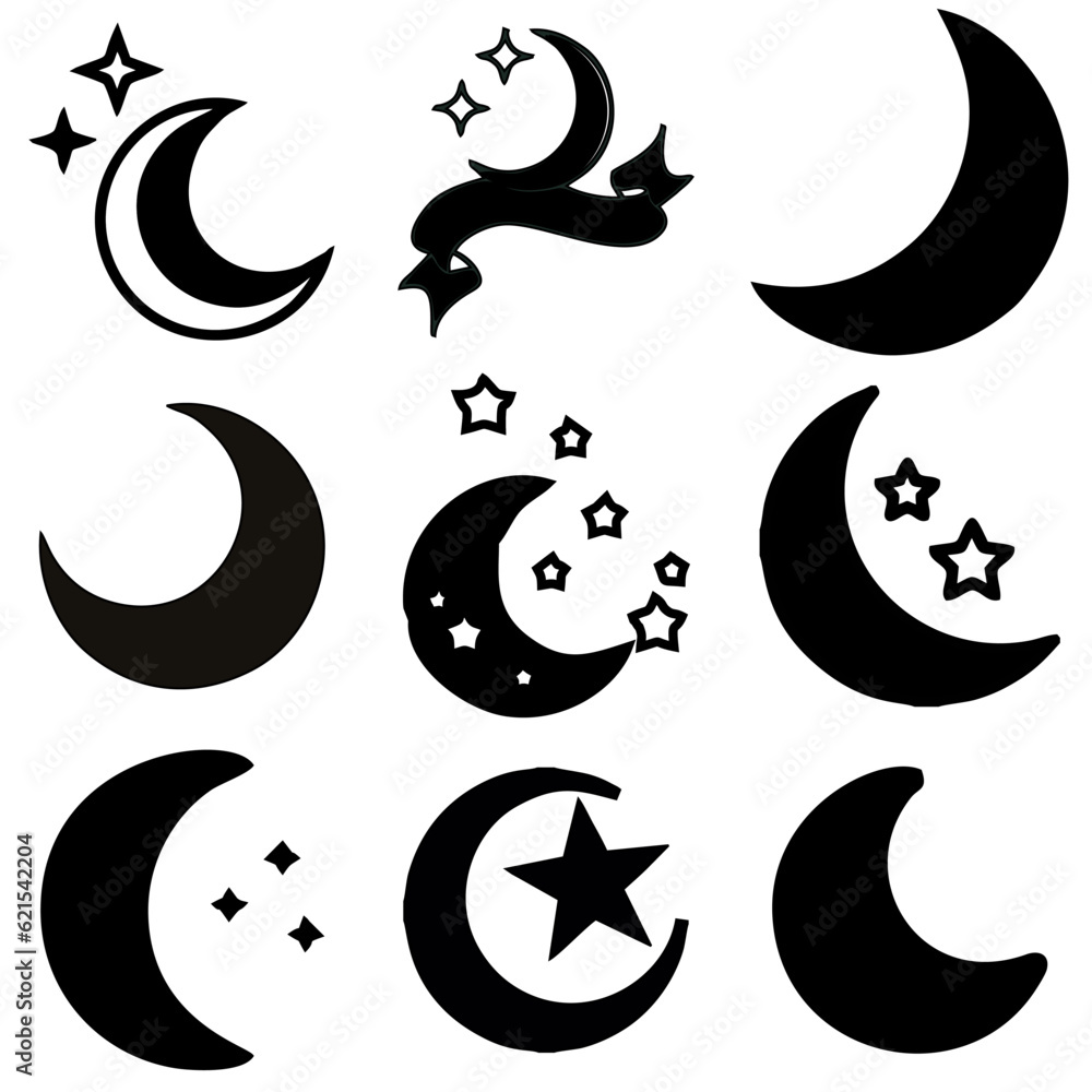illustration of an background with the moon illustration of an background with the moon