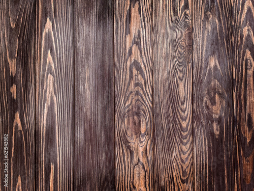 Wooden background, rustic brown planks texture