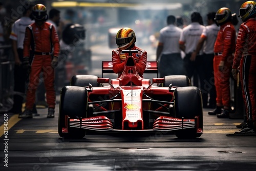 A Formula One Driver Awaits the Beginning of the Race, Generative AI