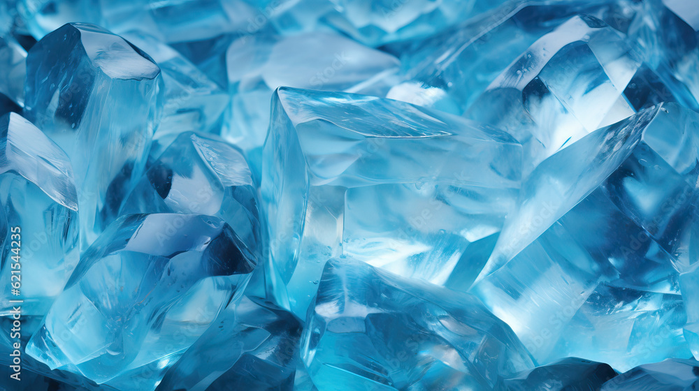 Blue crystals close-up.
Blue crystals close-up.