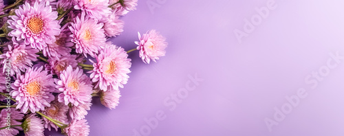 beautiful spring flowers on paper background. Generative AI