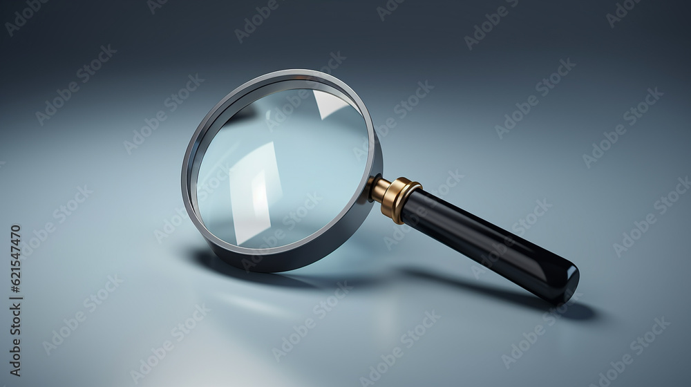 Magnifier enlarging the correct or check mark on gray background. Business industrial quality control and voting concept. Approval and Contract assignment theme. ,generative AI Magnifier enlarging the correct or check mark on gray background. Business industrial quality control and voting concept. Approval and Contract assignment theme. ,generative AI