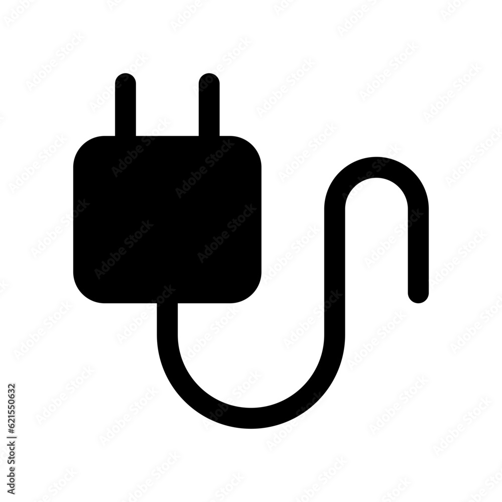 Editable vector charger cable icon. Part of a big icon set family. Perfect for web and app interfaces, presentations, infographics, etc Editable vector charger cable icon. Part of a big icon set family. Perfect for web and app interfaces, presentations, infographics, etc