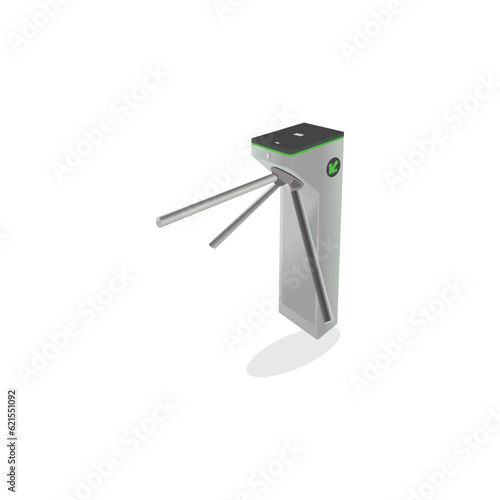 vector illustration of tripod turnstile