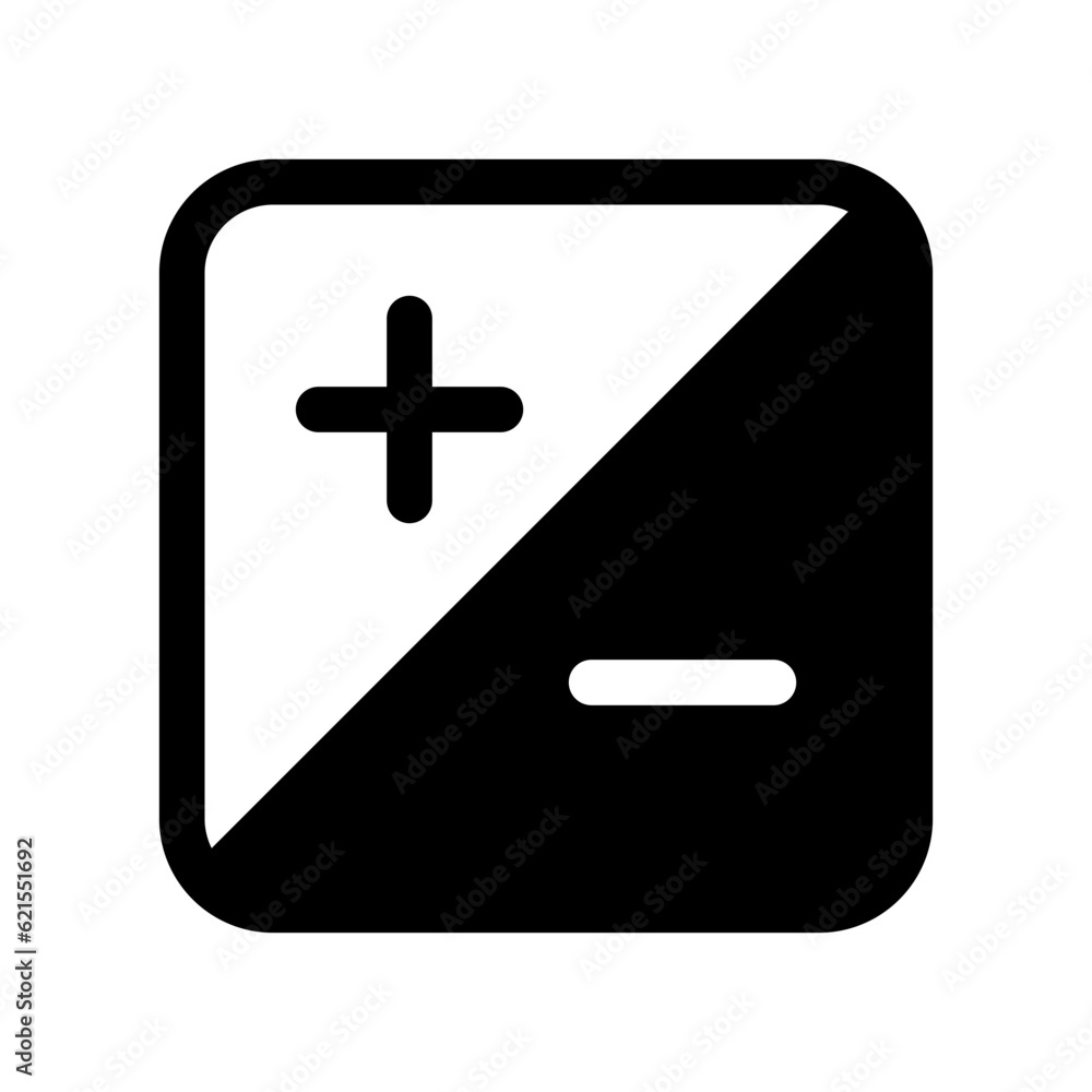 Fototapeta premium Editable photo exposure, plus and minus vector icon. Part of a big icon set family. Perfect for web and app interfaces, presentations, infographics, etc