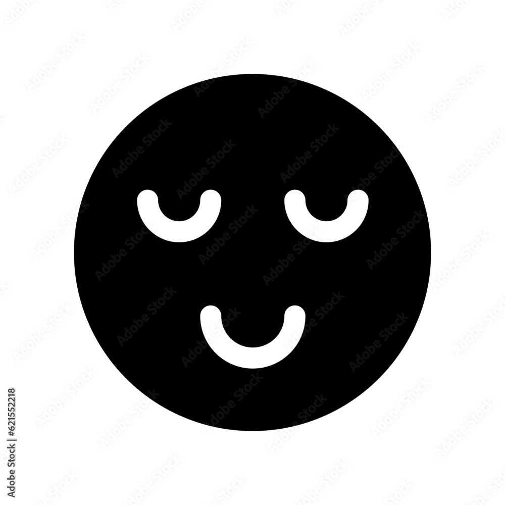 Editable calm, zen, relaxed face vector icon. Part of a big icon set family. Perfect for web and app interfaces, presentations, infographics, etc Editable calm, zen, relaxed face vector icon. Part of a big icon set family. Perfect for web and app interfaces, presentations, infographics, etc