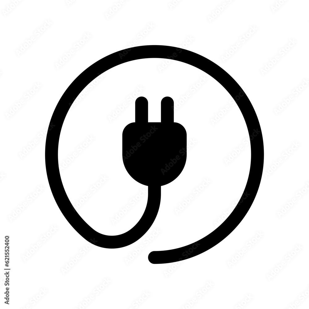 Editable electrical plug vector icon. Property, real estate