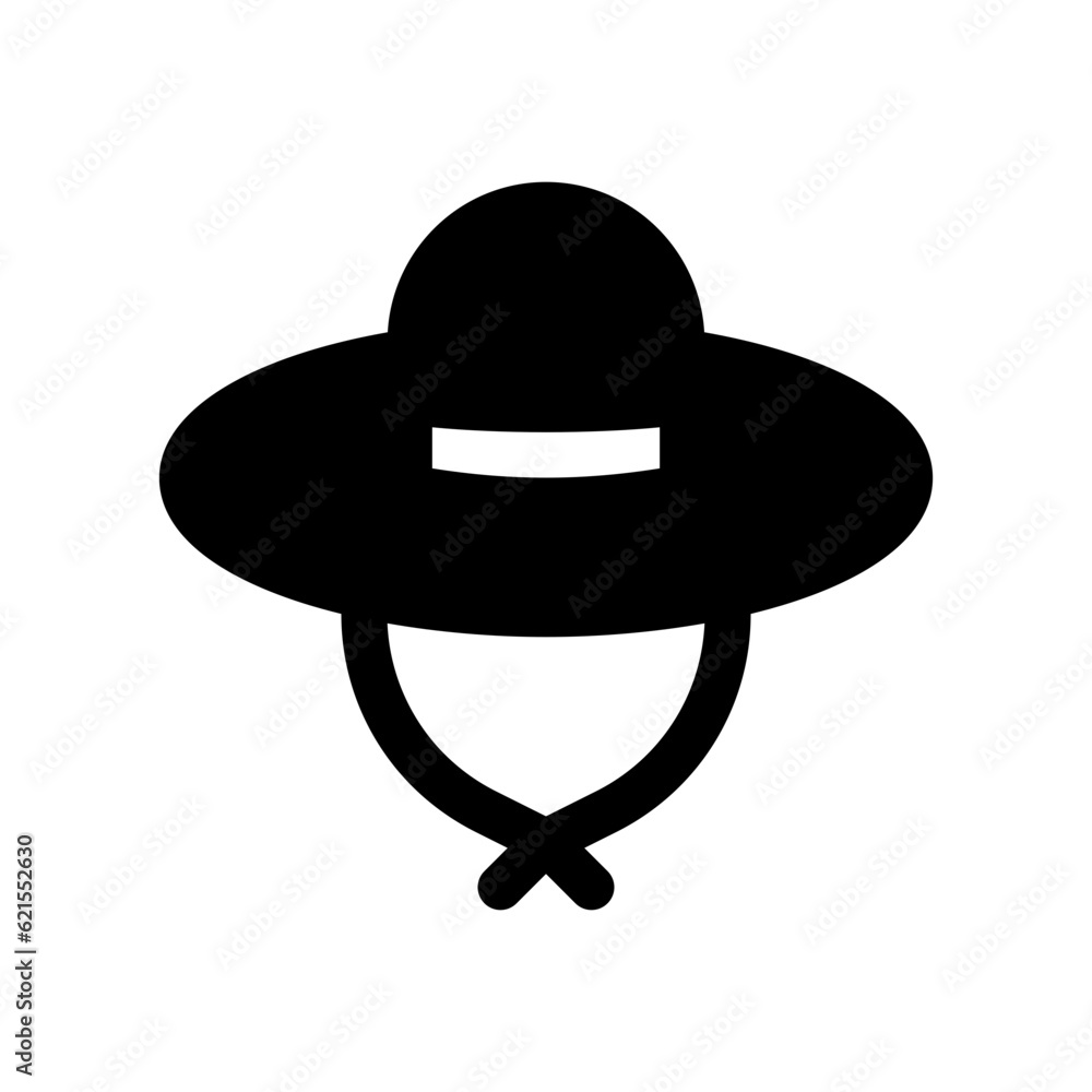 Editable sun hat vector icon. Part of a big icon set family. Perfect for web and app interfaces, presentations, infographics, etc Editable sun hat vector icon. Part of a big icon set family. Perfect for web and app interfaces, presentations, infographics, etc