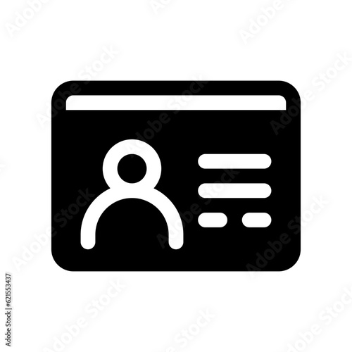 Editable profile, id, user, member, student vector icon. Online learning, course, tutorial. Part of a big icon set family. Perfect for web and app interfaces, presentations, infographics, etc