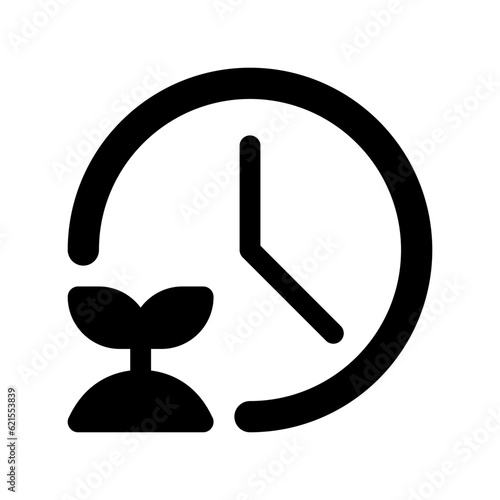 Editable plant growing time vector icon. Gardening, landscaping, horticulture. Part of a big icon set family. Perfect for web and app interfaces, presentations, infographics, etc