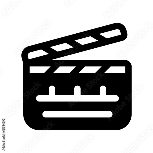 Editable clapperboard, film production, action, scene vector icon. Movie, cinema, entertainment. Part of a big icon set family. Perfect for web and app interfaces, presentations, infographics, etc