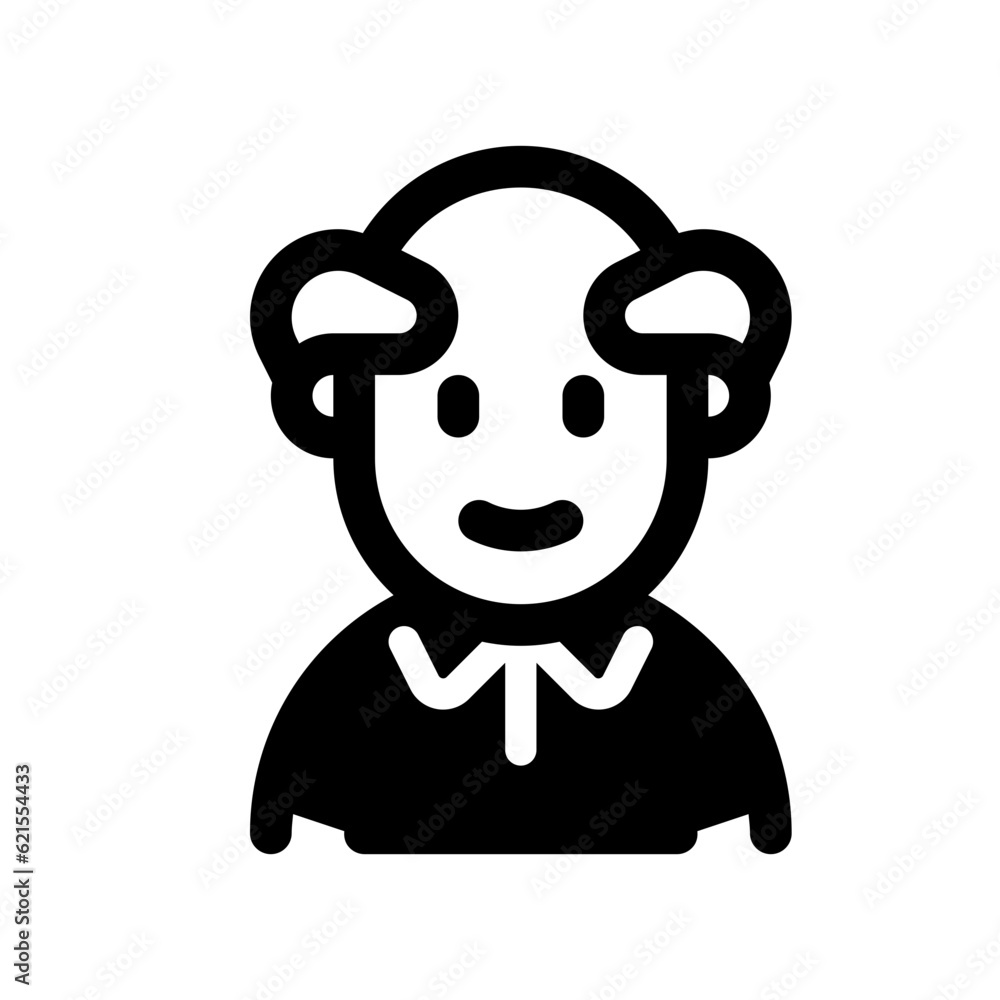 Editable old man grandpa with balding head avatar vector icon. User, profile, identity, persona. Part of a big icon set family. Perfect for web and app interfaces, presentations, infographics, etc Editable old man grandpa with balding head avatar vector icon. User, profile, identity, persona. Part of a big icon set family. Perfect for web and app interfaces, presentations, infographics, etc