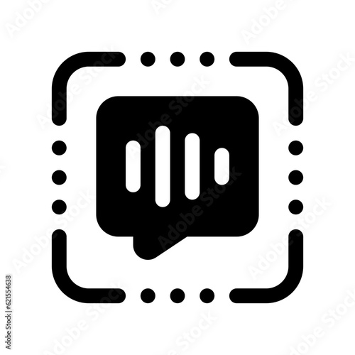 Editable speech recognition, voice scan vector icon. AI technology, artificial intelligence. Part of a big icon set family. Perfect for web and app interfaces, presentations, infographics, etc