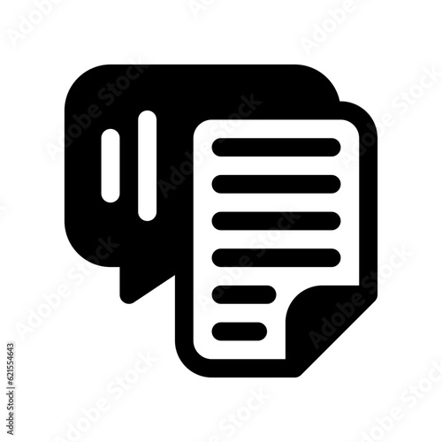 Editable speech recognition, transcription vector icon. AI technology, artificial intelligence. Part of a big icon set family. Perfect for web and app interfaces, presentations, infographics, etc