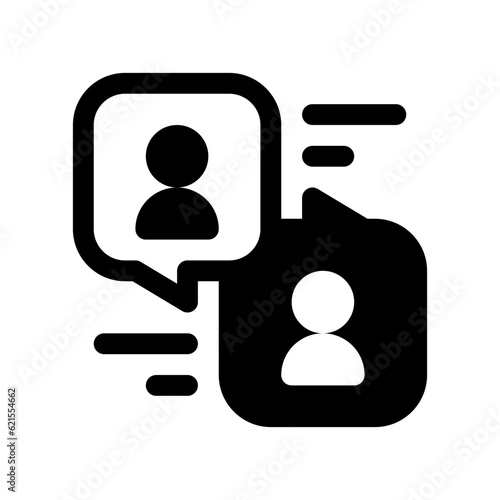 Editable conversation, message, communication vector icon. Remote work, job, profession, freelance. Part of a big icon set family. Perfect for web and app interfaces, presentations, infographics, etc
