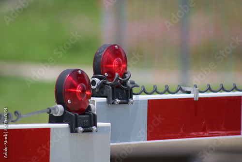 Railroad Crossing Gate in Down Position