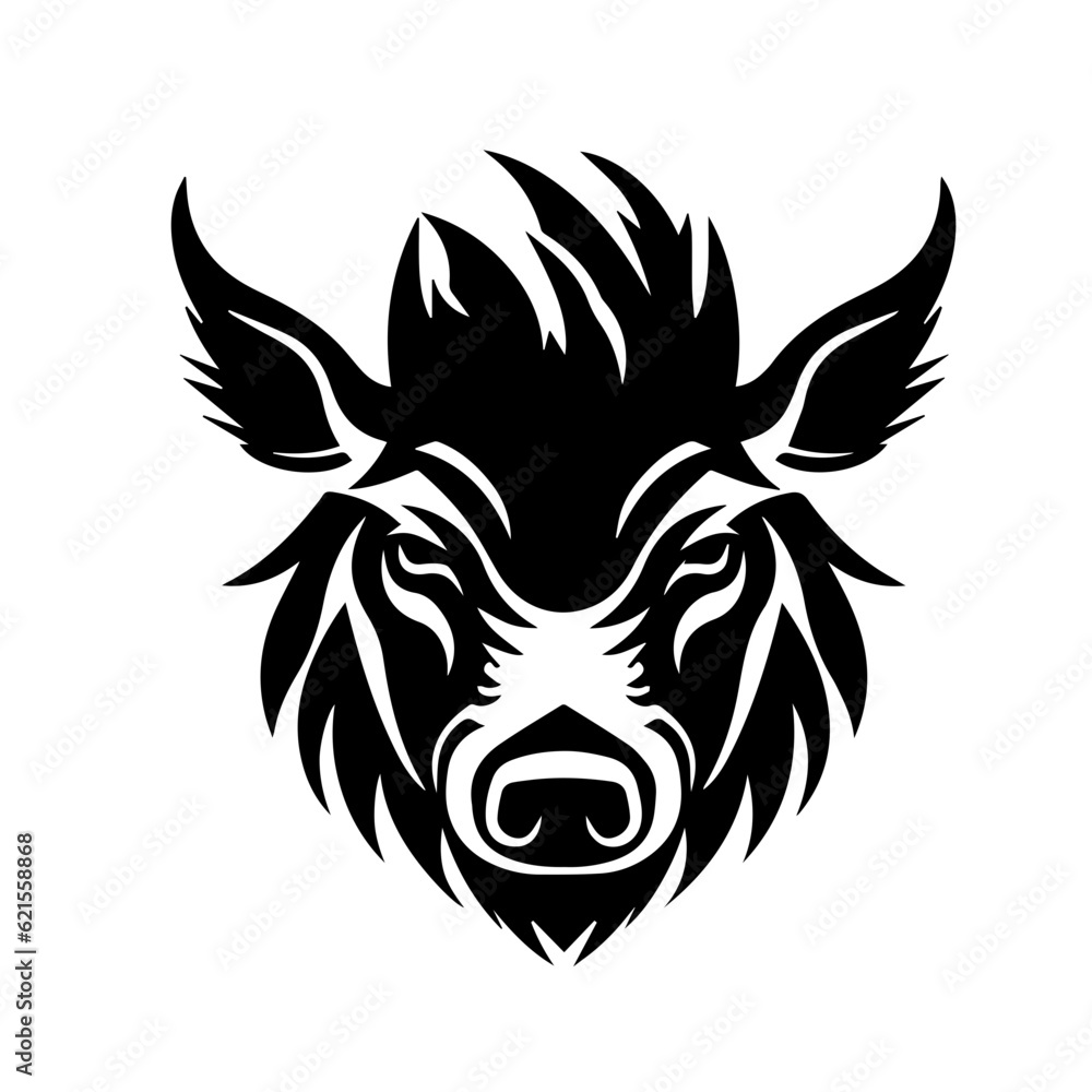 Obraz premium boar silhouette illustration 