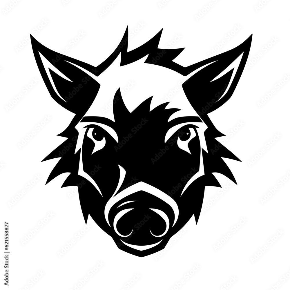 Fototapeta premium boar silhouette illustration 