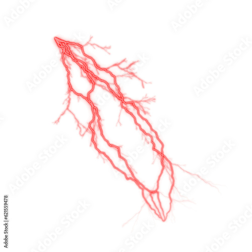 Red lightning transparent